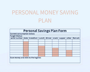Personal Money Saving Plan Excel Template And Google Sheets File For Free  Download - Slidesdocs
